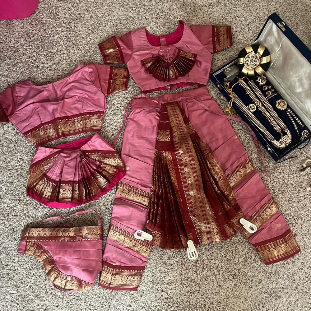 Traditional Indian Bharatanatyam Costume
